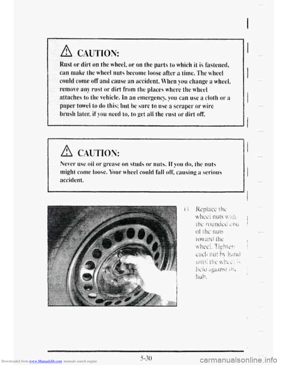 CADILLAC DEVILLE 1995 7.G Owners Manual Downloaded from www.Manualslib.com manuals search engine -.   