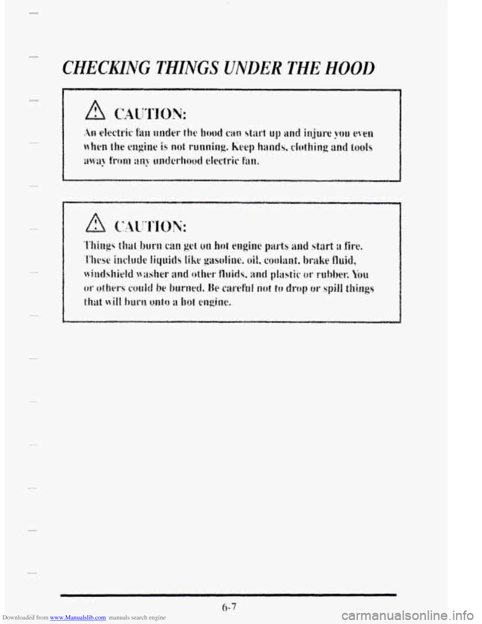 CADILLAC DEVILLE 1995 7.G Owners Manual Downloaded from www.Manualslib.com manuals search engine 6-7   