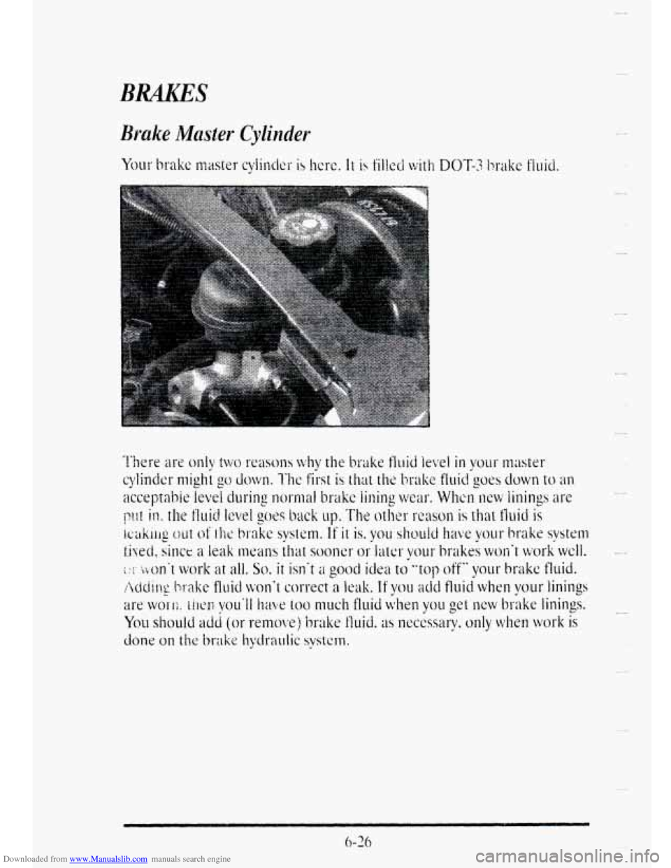 CADILLAC DEVILLE 1995 7.G Owners Manual Downloaded from www.Manualslib.com manuals search engine BRAKES   