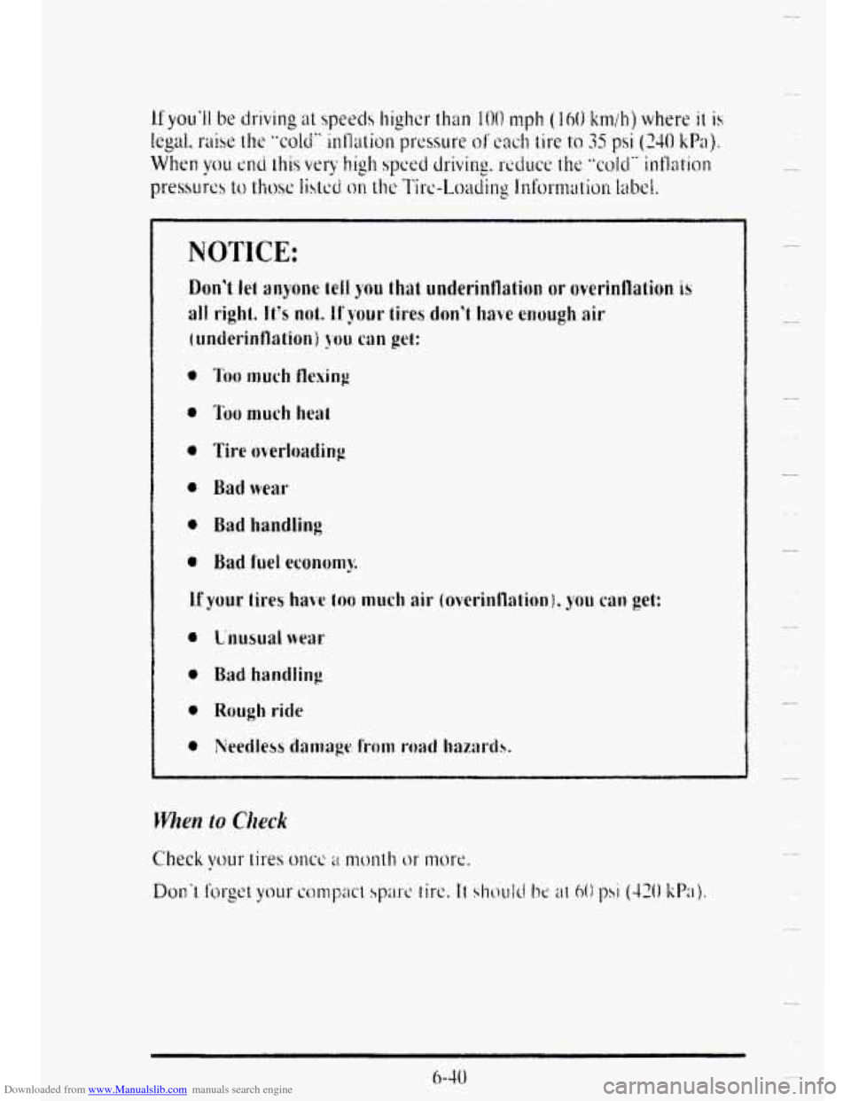 CADILLAC DEVILLE 1995 7.G Owners Manual Downloaded from www.Manualslib.com manuals search engine   