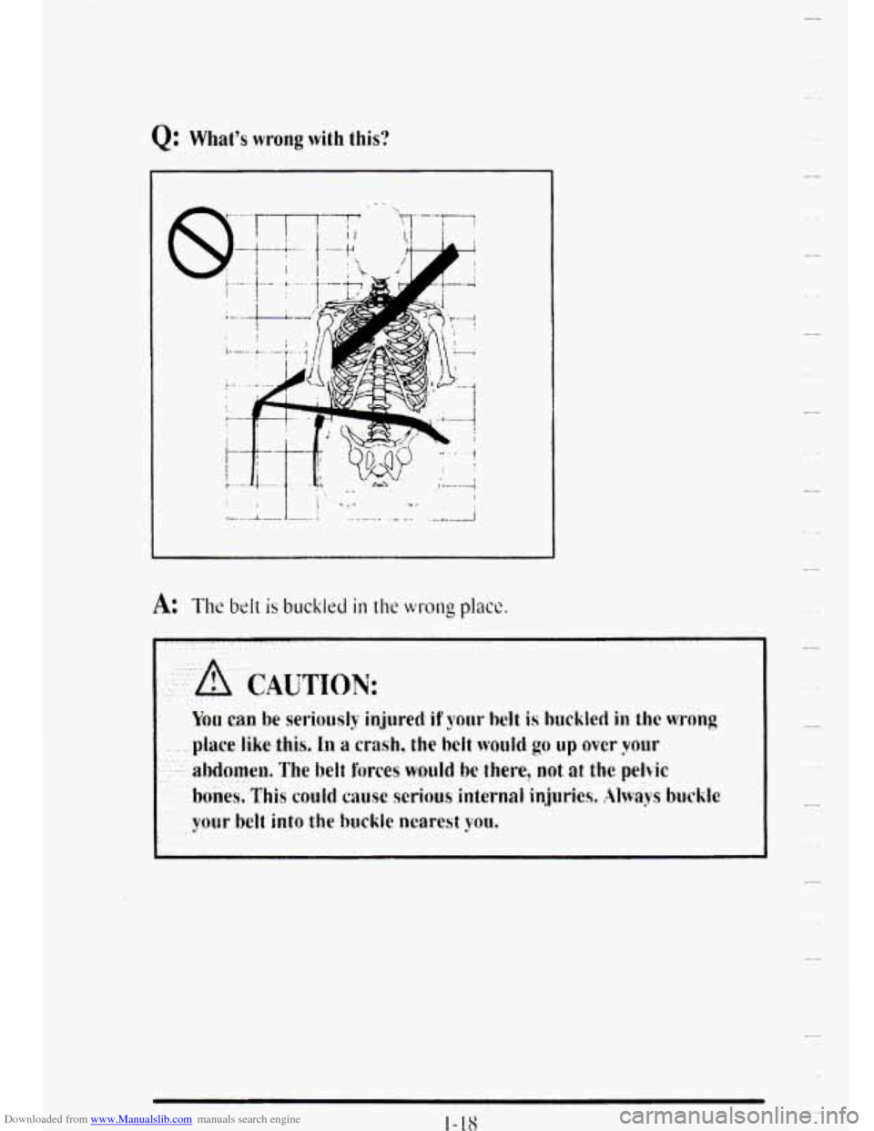 CADILLAC DEVILLE 1995 7.G Owners Manual Downloaded from www.Manualslib.com manuals search engine Q: Whats wrong with this?   