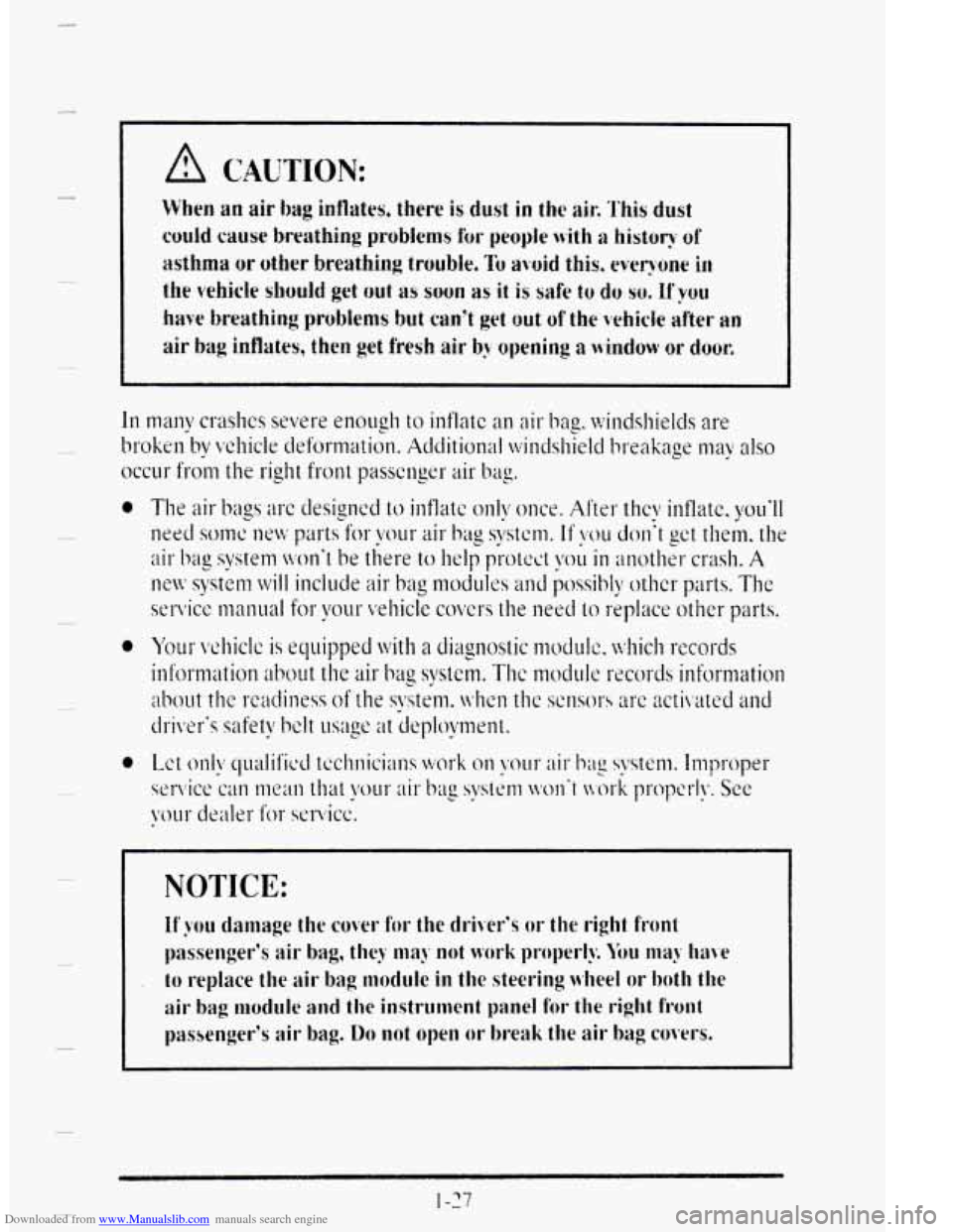 CADILLAC DEVILLE 1995 7.G Owners Manual Downloaded from www.Manualslib.com manuals search engine L 
e 
e 
e   