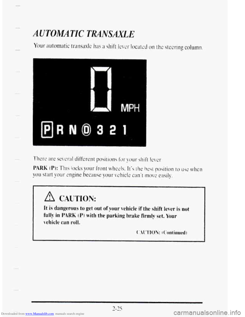 CADILLAC DEVILLE 1995 7.G Owners Manual Downloaded from www.Manualslib.com manuals search engine i 
PH 
1.   