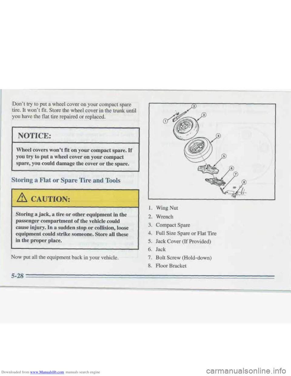 CADILLAC FLEETWOOD 1995 2.G Owners Manual Downloaded from www.Manualslib.com manuals search engine I   