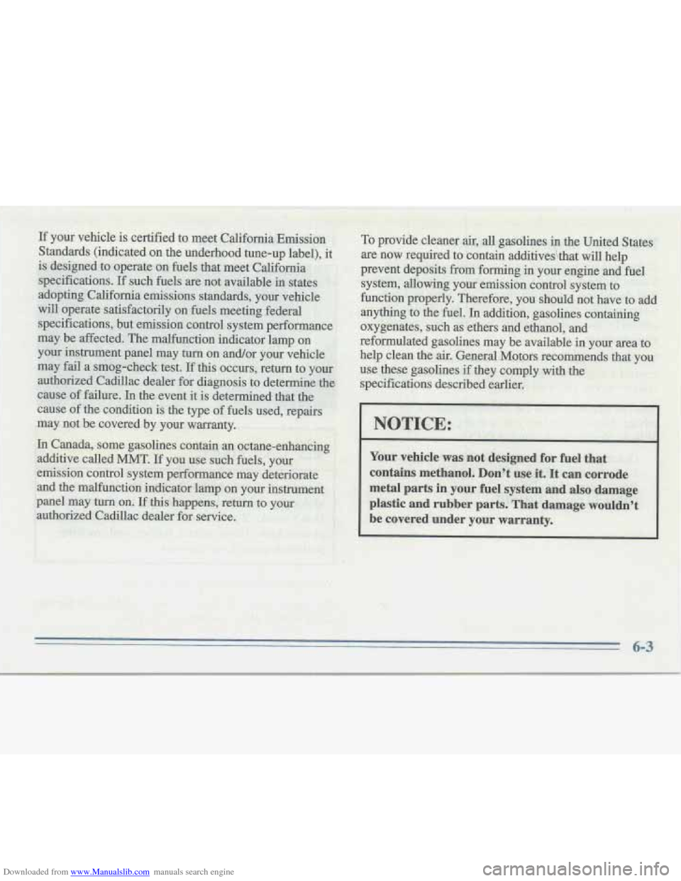CADILLAC FLEETWOOD 1995 2.G Owners Manual Downloaded from www.Manualslib.com manuals search engine   