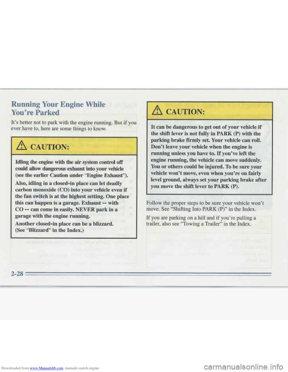 CADILLAC FLEETWOOD 1995 2.G Owners Manual Downloaded from www.Manualslib.com manuals search engine   
