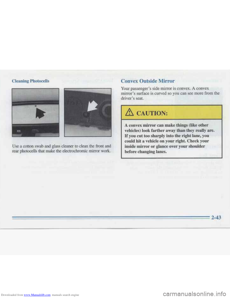CADILLAC FLEETWOOD 1996 2.G Owners Manual Downloaded from www.Manualslib.com manuals search engine .. . ,   