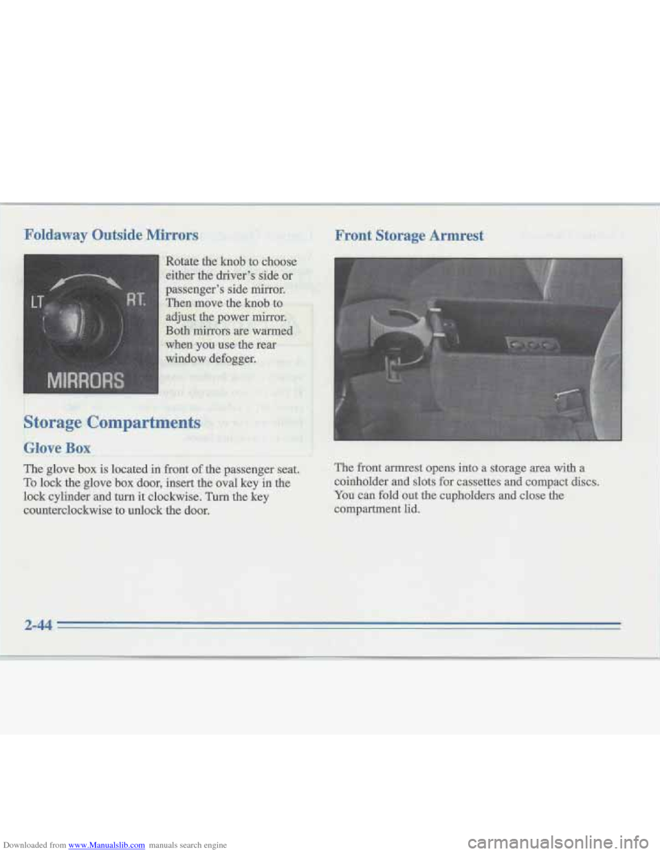 CADILLAC FLEETWOOD 1996 2.G Owners Manual Downloaded from www.Manualslib.com manuals search engine   