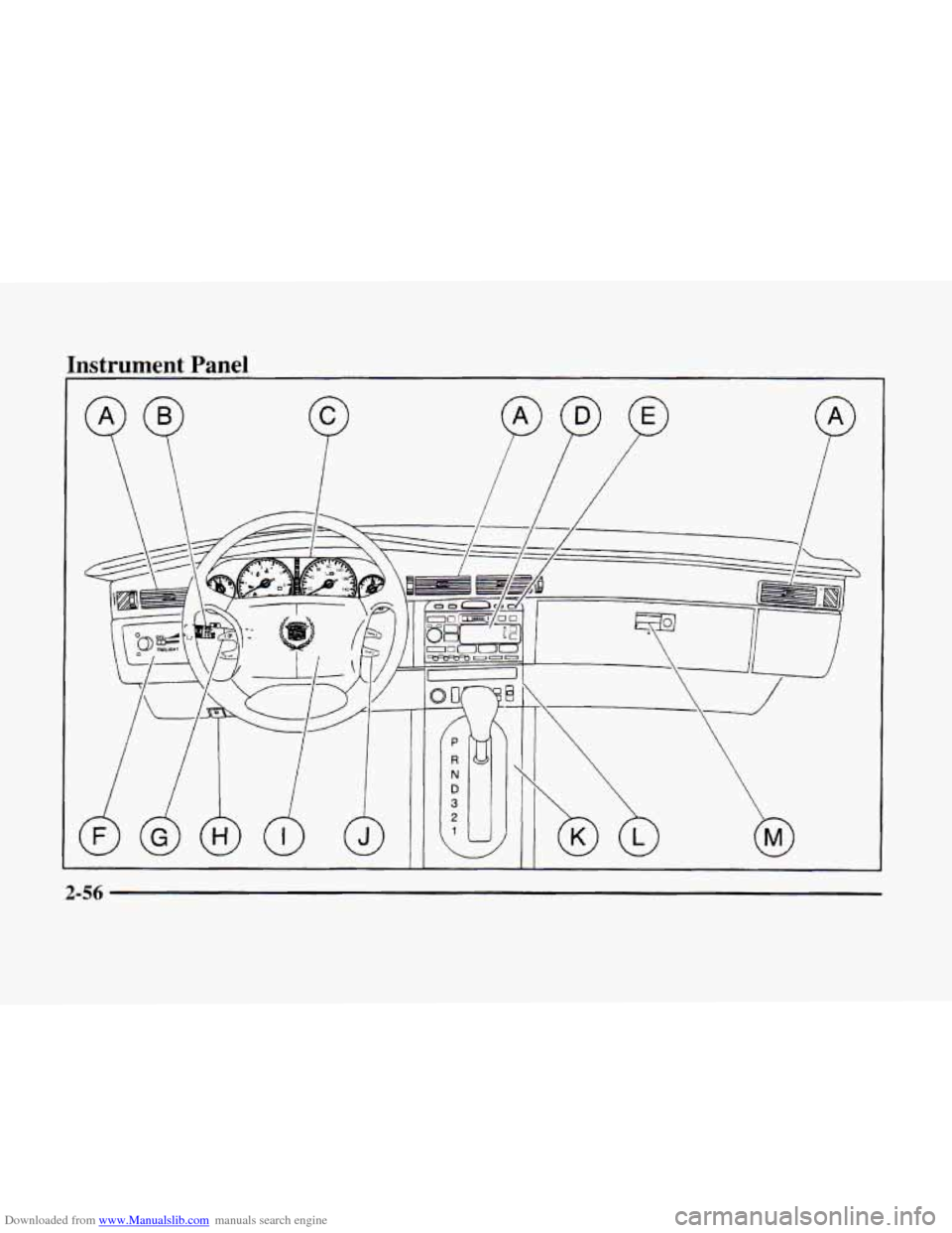 CADILLAC ELDORADO 1998 10.G Owners Manual Downloaded from www.Manualslib.com manuals search engine Instrument Panel 
/ 
 
I 
J 
2-56   