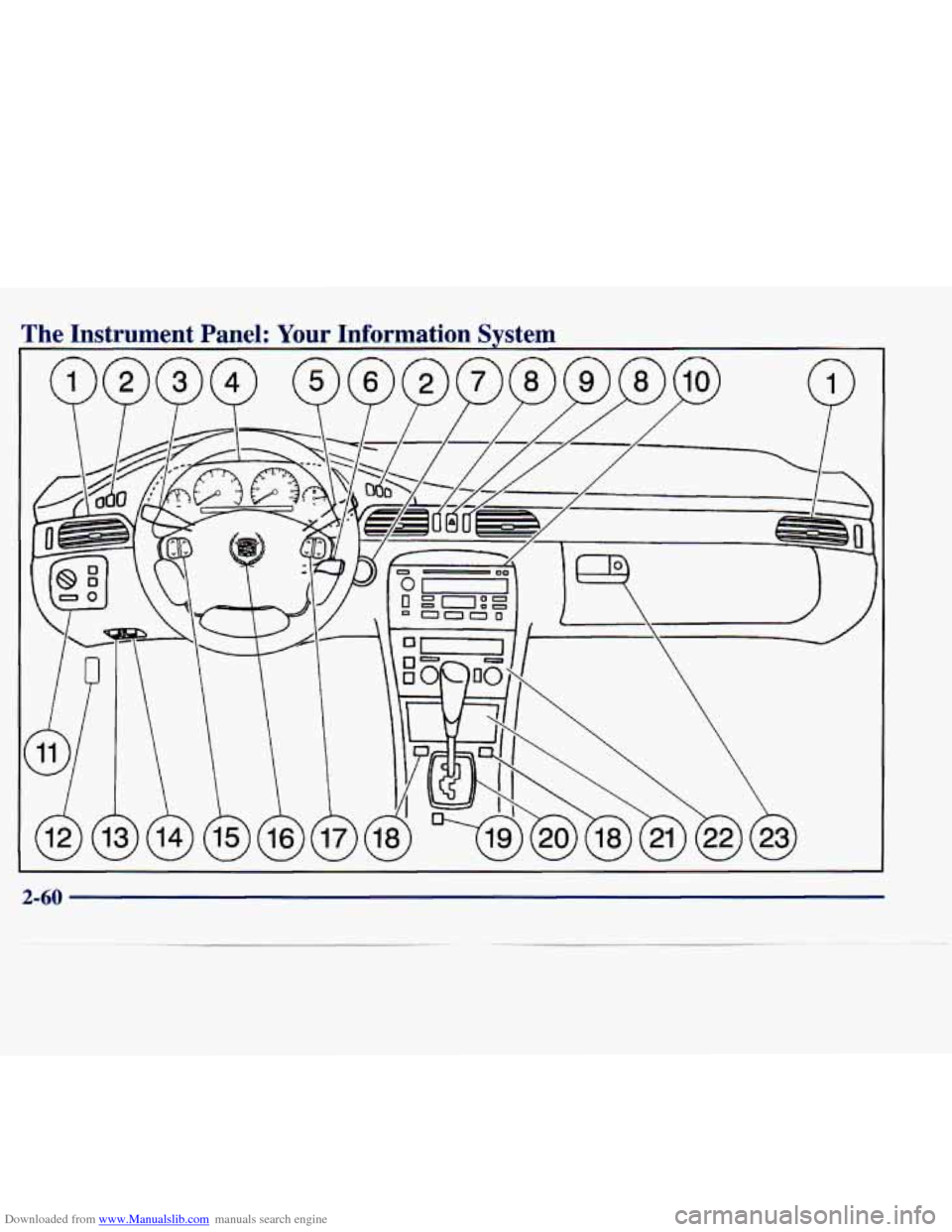 CADILLAC SEVILLE 1998 4.G Owners Manual Downloaded from www.Manualslib.com manuals search engine The Instrument  Panel: Your Information System h 
2-60   