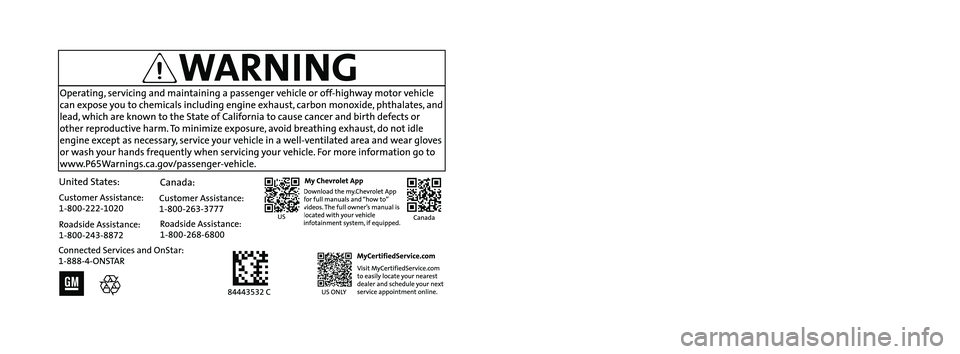 CHEVROLET EQUINOX 2021  Owners Manual C
M
Y
CM
MY
CY
CMY
K
21_CHEV_Equinox_COV_en_US_84443532C_2021FEB23.pdf   1   2/18/2021   2:13\
:02 PM                                                                  