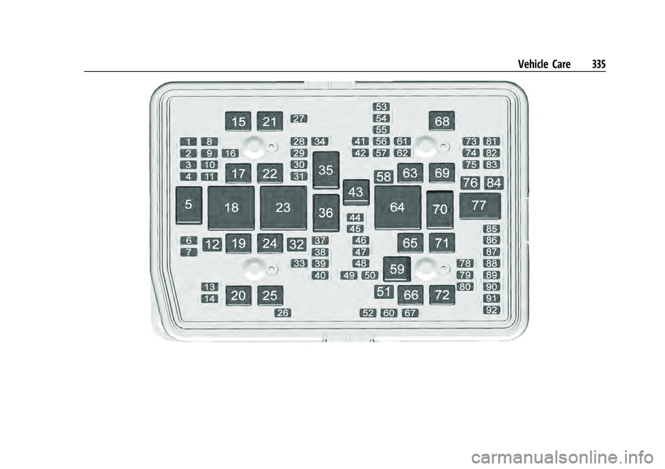 CHEVROLET TAHOE 2021  Owners Manual Chevrolet Tahoe/Suburban Owner Manual (GMNA-Localizing-U.S./Canada/
Mexico-13690484) - 2021 - crc - 8/17/20
Vehicle Care 335 