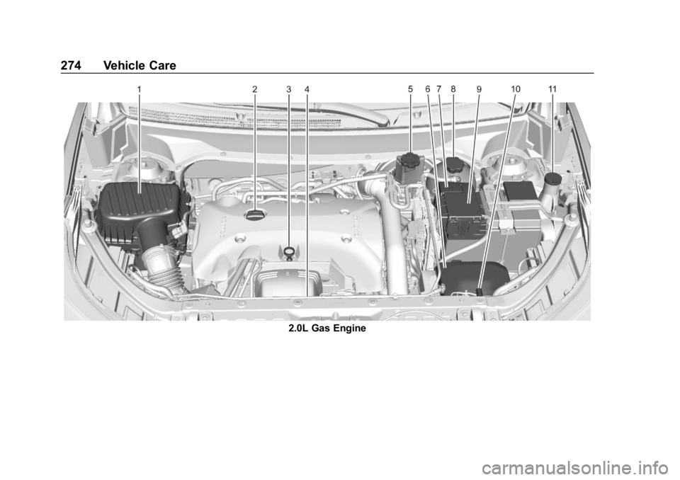 CHEVROLET EQUINOX 2020  Owners Manual Chevrolet Equinox Owner Manual (GMNA-Localizing-U.S./Canada/Mexico-
13555863) - 2020 - CRC - 8/2/19
274 Vehicle Care
2.0L Gas Engine 