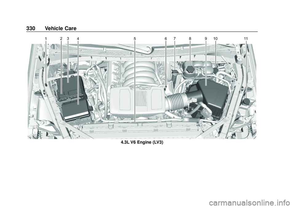 CHEVROLET SILVERADO 2020  Owners Manual Chevrolet Silverado Owner Manual (GMNA-Localizing-U.S./Canada/Mexico-
13337620) - 2020 - CTC - 1/27/20
330 Vehicle Care
4.3L V6 Engine (LV3) 