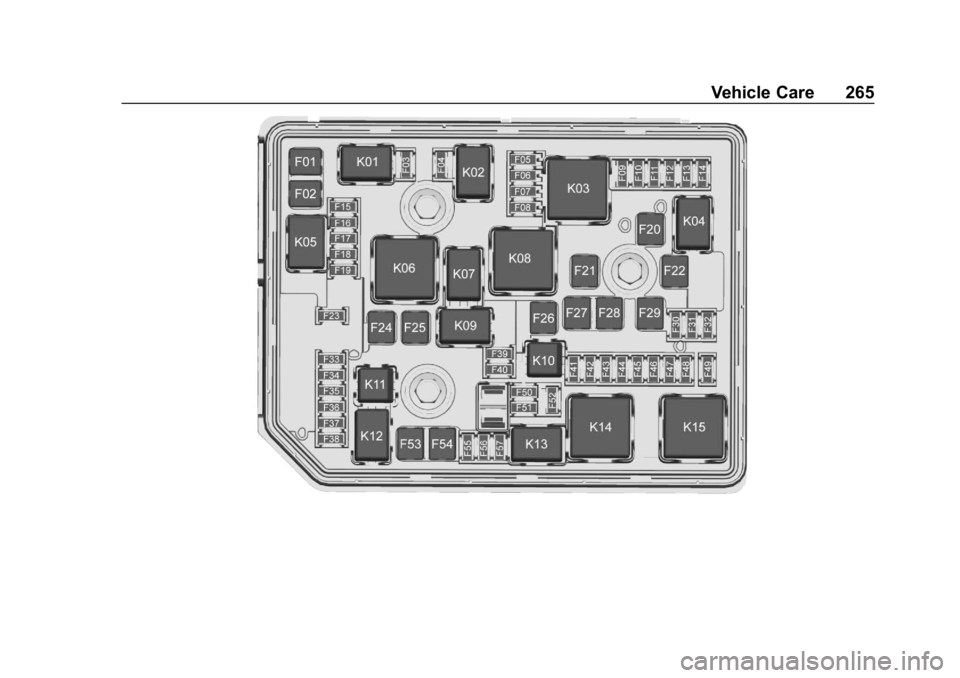 CHEVROLET VOLT 2019  Owners Manual Chevrolet VOLT Owner Manual (GMNA-Localizing-U.S./Canada/Mexico-
12163007) - 2019 - CRC - 11/5/18
Vehicle Care 265 
