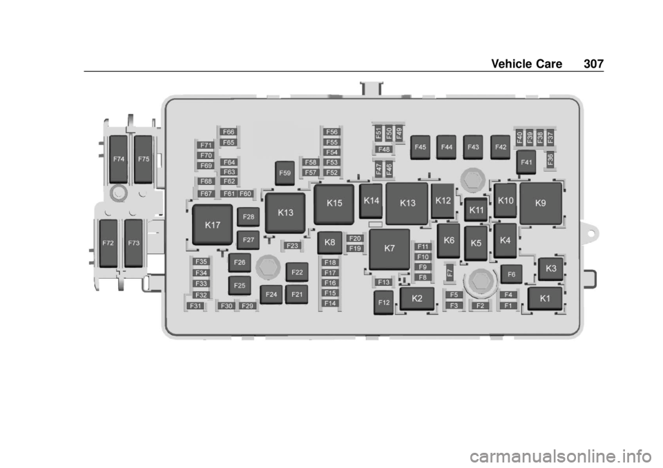 CHEVROLET COLORADO 2018  Owners Manual Chevrolet Colorado Owner Manual (GMNA-Localizing-U.S./Canada/Mexico-
11349743) - 2018 - crc - 10/12/17
Vehicle Care 307 