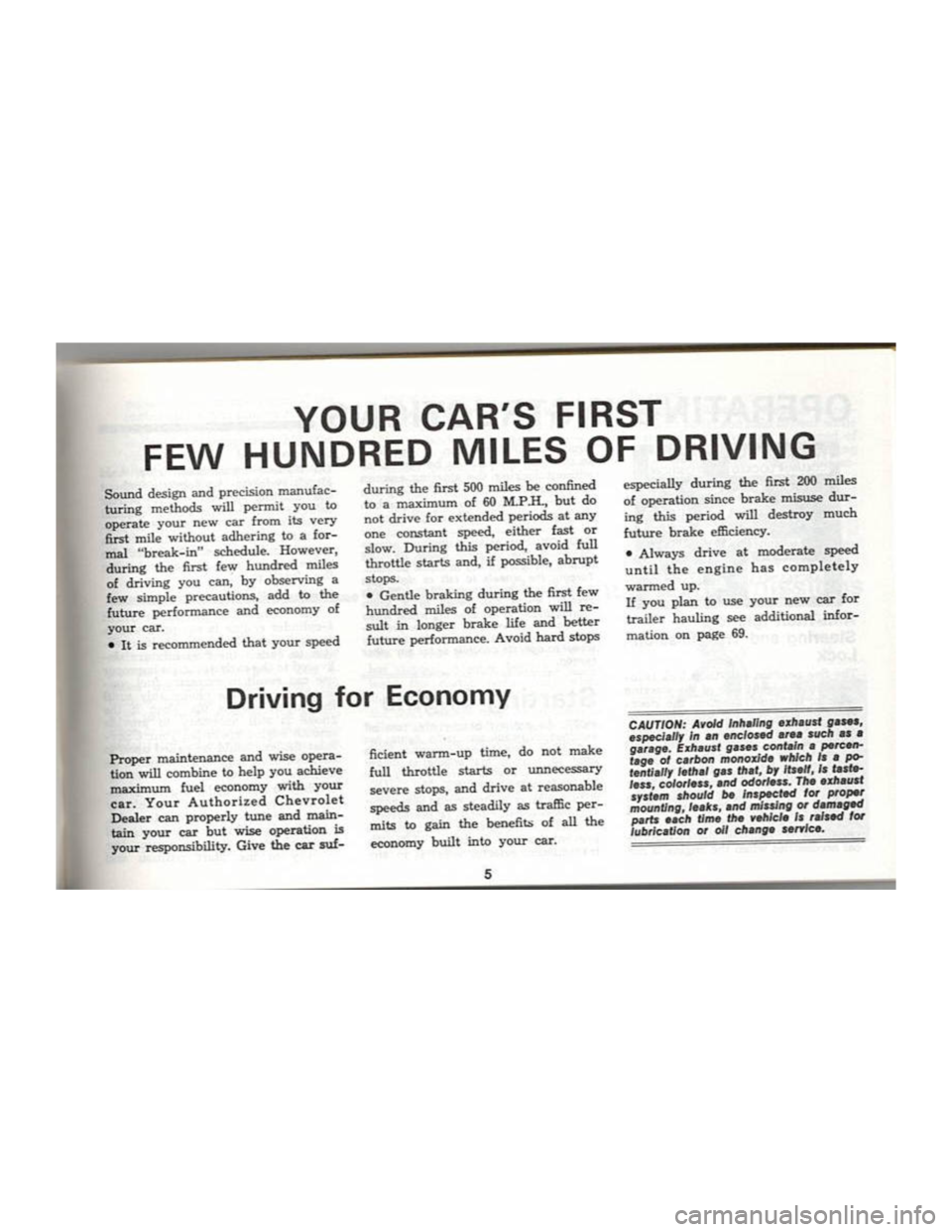 CHEVROLET CAMARO 1969  Owners Manual 