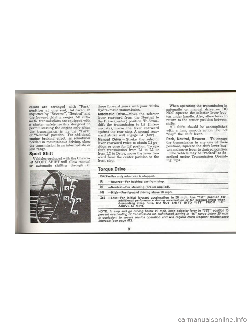CHEVROLET CAMARO 1969  Owners Manual 