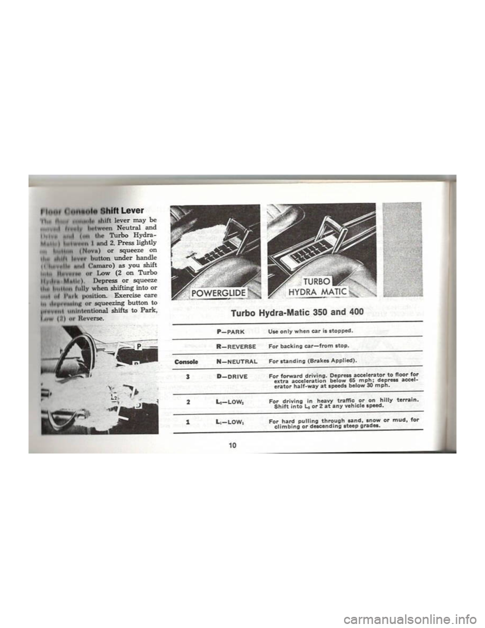 CHEVROLET CAMARO 1969  Owners Manual 