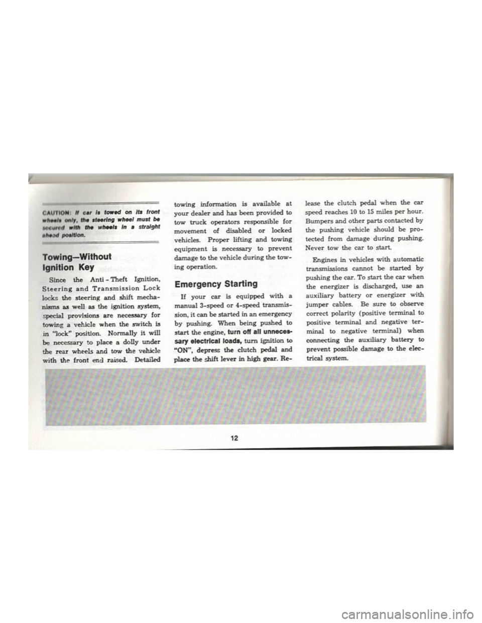 CHEVROLET CAMARO 1969  Owners Manual 