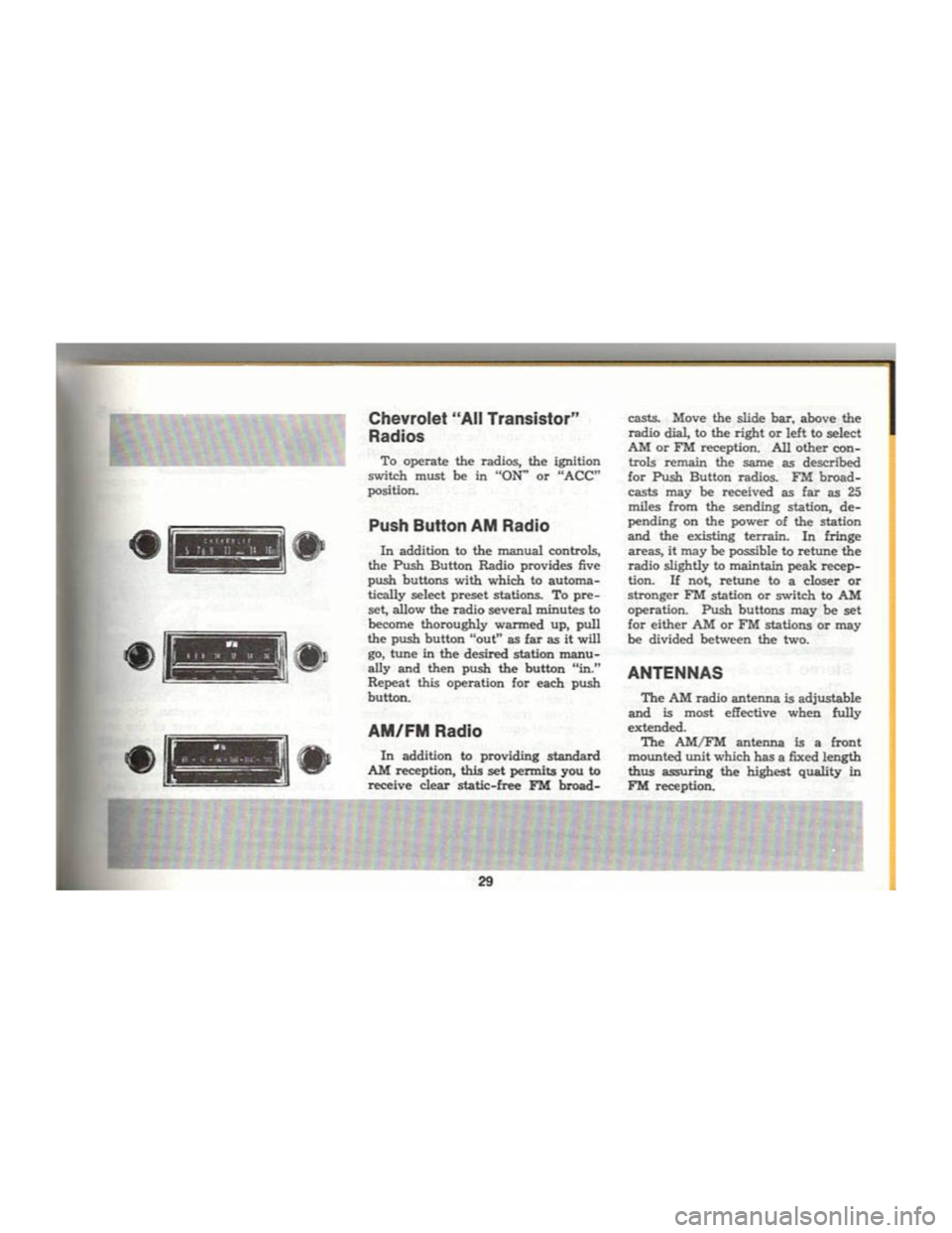 CHEVROLET CAMARO 1969  Owners Manual 