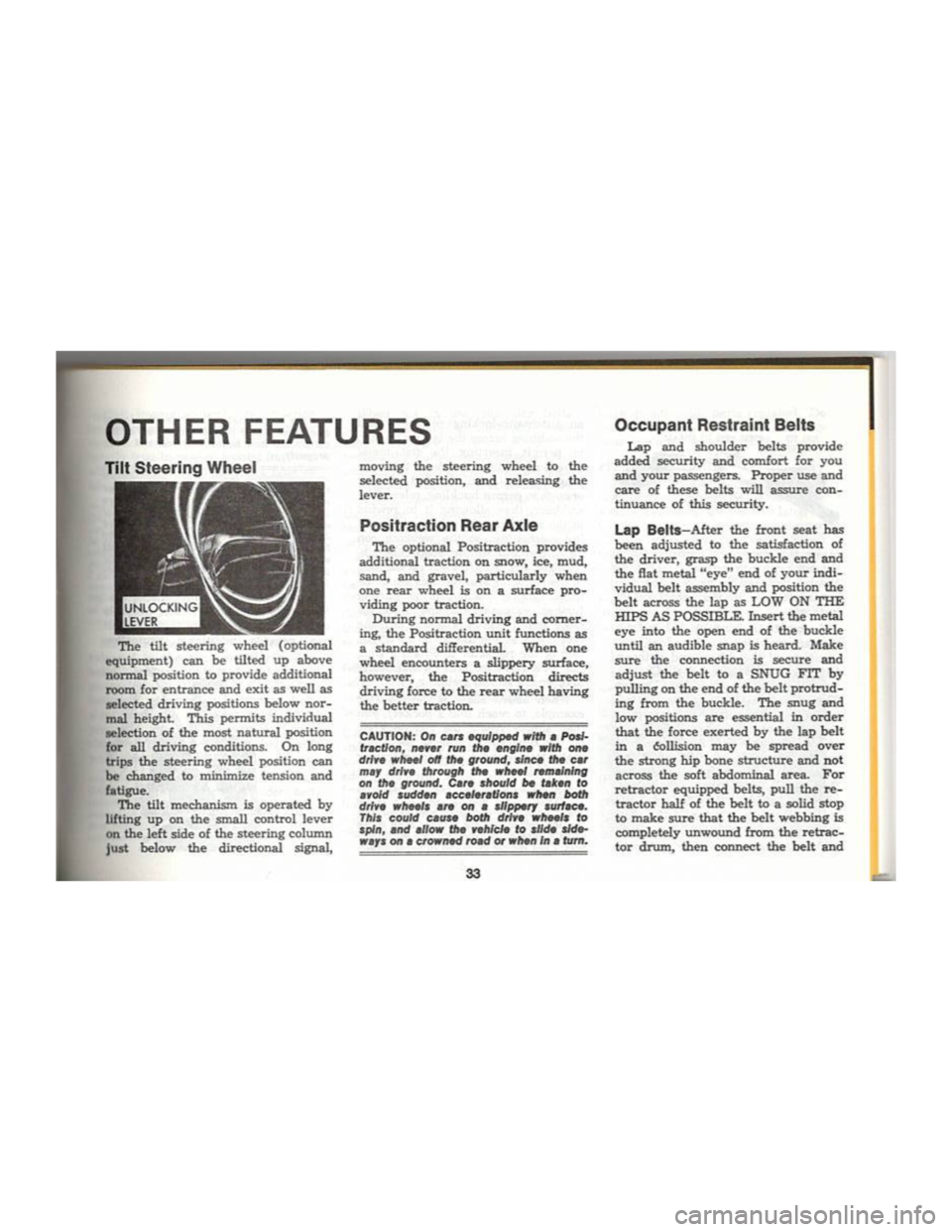 CHEVROLET CAMARO 1969  Owners Manual 