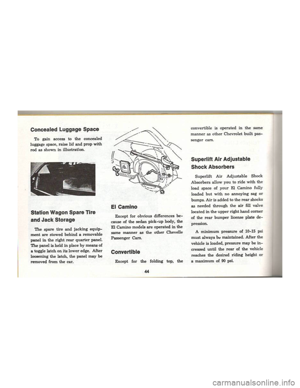 CHEVROLET CAMARO 1969  Owners Manual 
