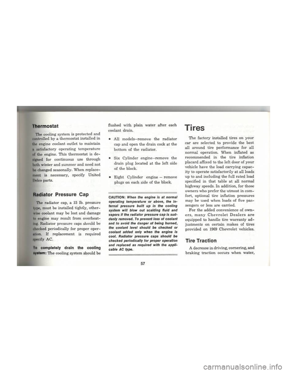 CHEVROLET CAMARO 1969  Owners Manual 