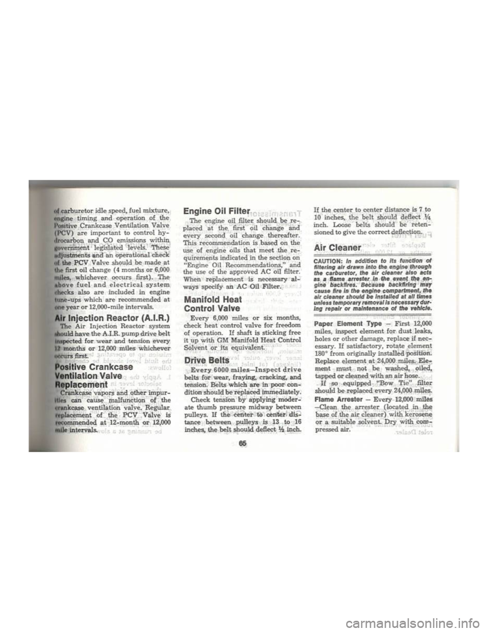 CHEVROLET CAMARO 1969  Owners Manual 