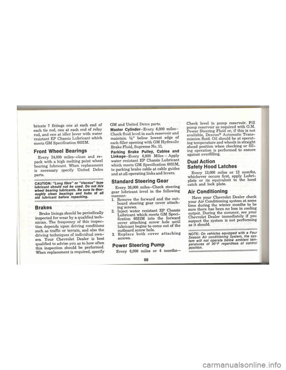 CHEVROLET CAMARO 1969  Owners Manual 
