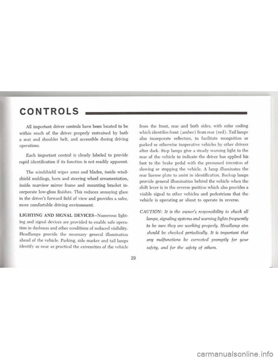CHEVROLET CAMARO 1968  Owners Manual 