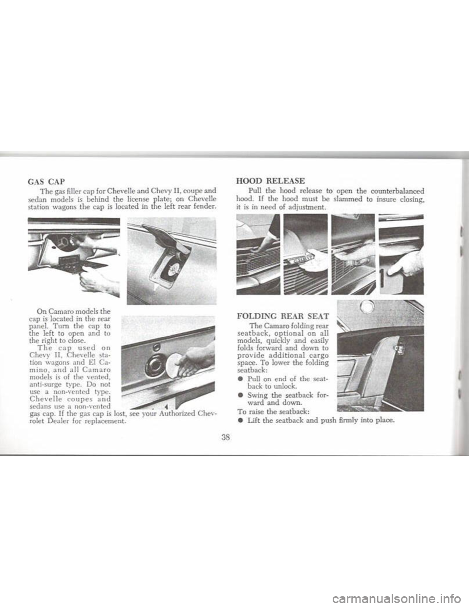 CHEVROLET CAMARO 1968  Owners Manual 