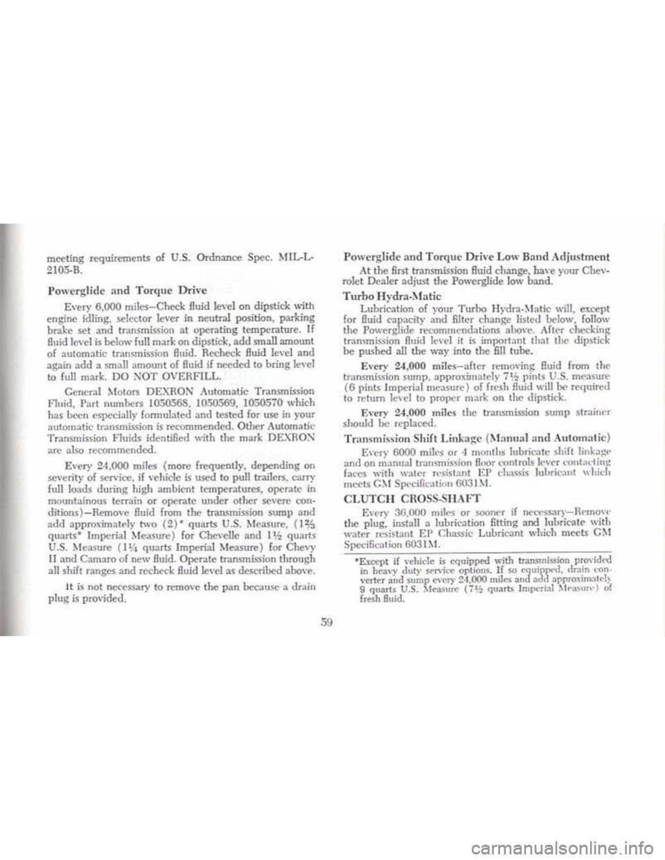 CHEVROLET CAMARO 1968  Owners Manual 