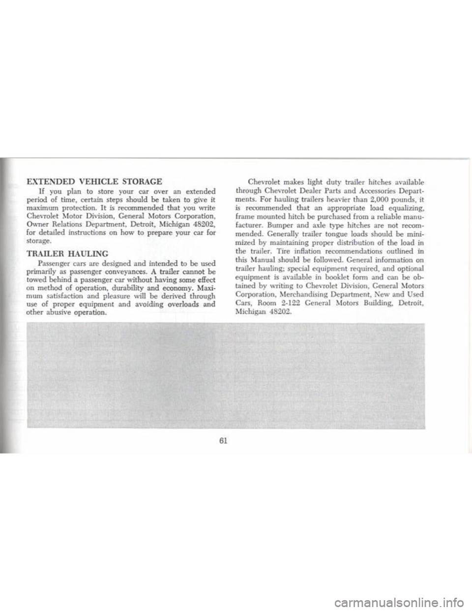 CHEVROLET CAMARO 1968  Owners Manual 