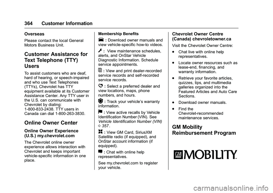 CHEVROLET COLORADO Z71 2016 Owners Manual Chevrolet Colorado Owner Manual (GMNA-Localizing-U.S/Canada/Mexico-
9159327) - 2016 - crc - 8/28/15
364 Customer Information
Overseas
Please contact the local General
Motors Business Unit.
Customer As CHEVROLET COLORADO Z71 2016 Owners Manual Chevrolet Colorado Owner Manual (GMNA-Localizing-U.S/Canada/Mexico-
9159327) - 2016 - crc - 8/28/15
364 Customer Information
Overseas
Please contact the local General
Motors Business Unit.
Customer As