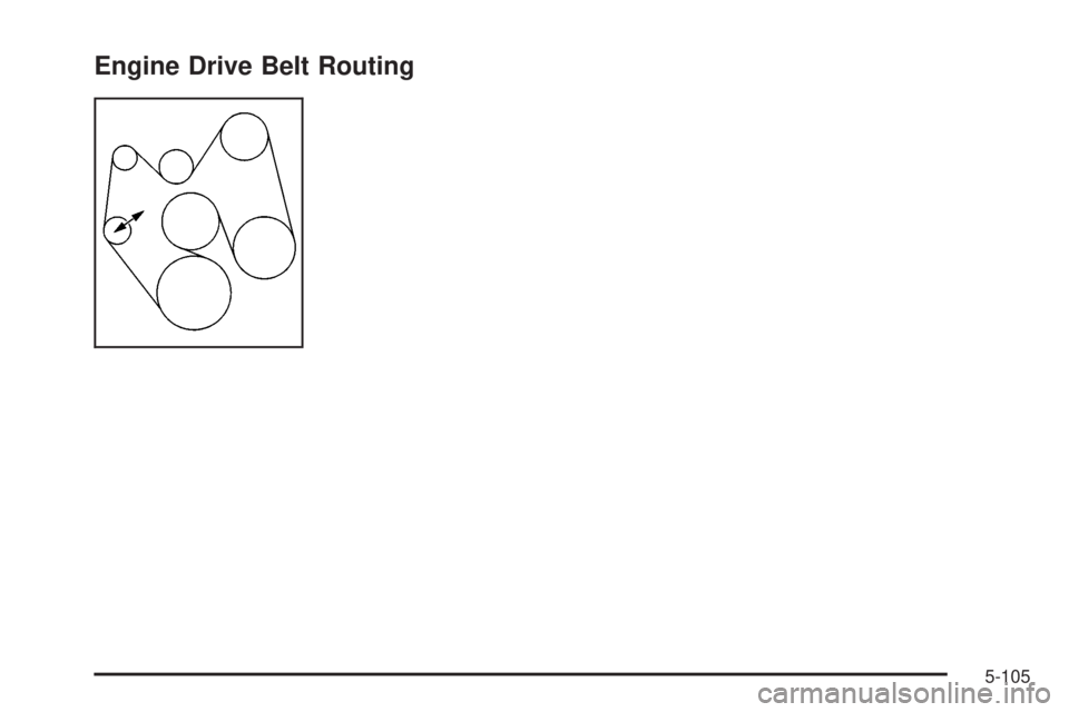 CHEVROLET ASTRO 2004  Owners Manual Engine Drive Belt Routing
5-105 