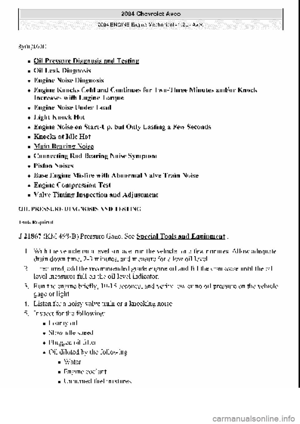 CHEVROLET AVEO 2002  Service Repair Manual 