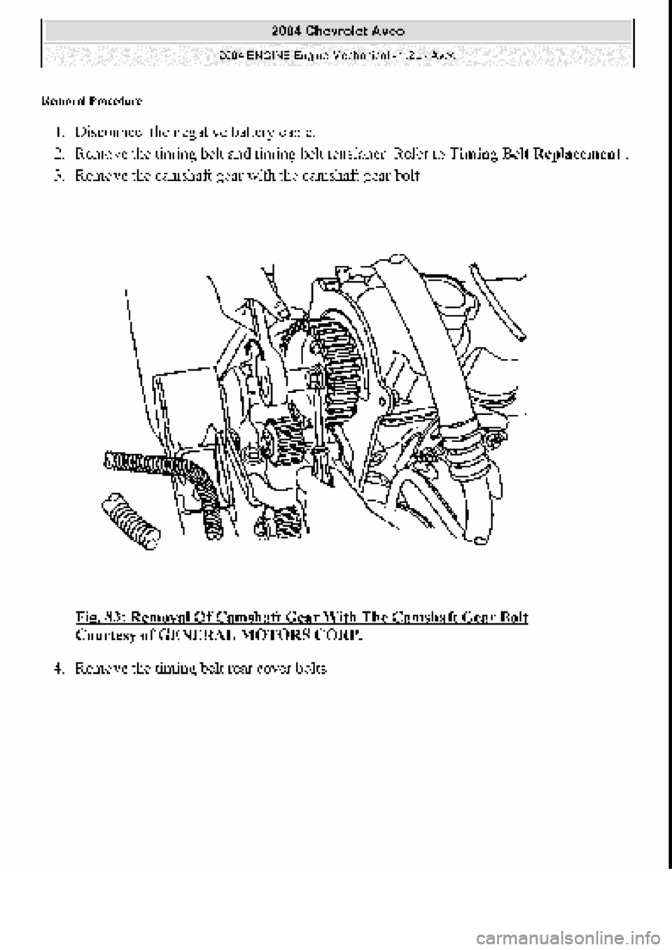 CHEVROLET AVEO 2002  Service Repair Manual 