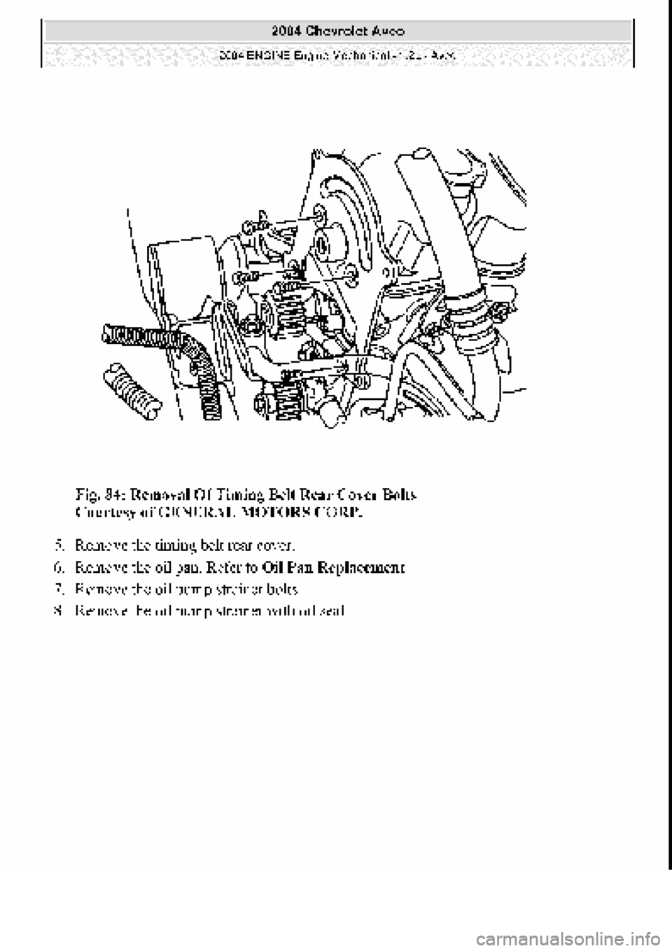 CHEVROLET AVEO 2002  Service Repair Manual 