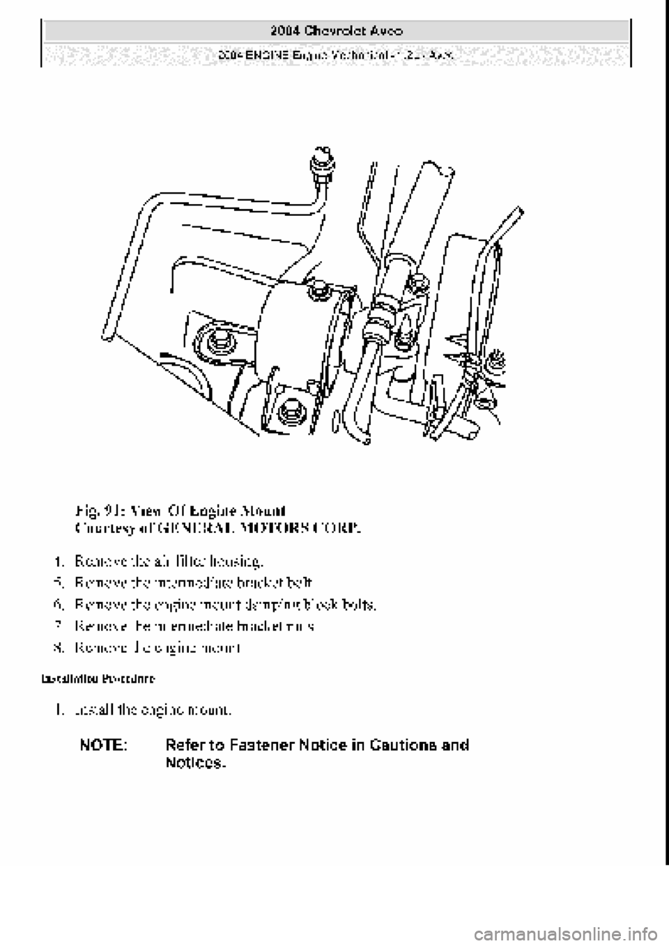CHEVROLET AVEO 2002  Service Repair Manual 