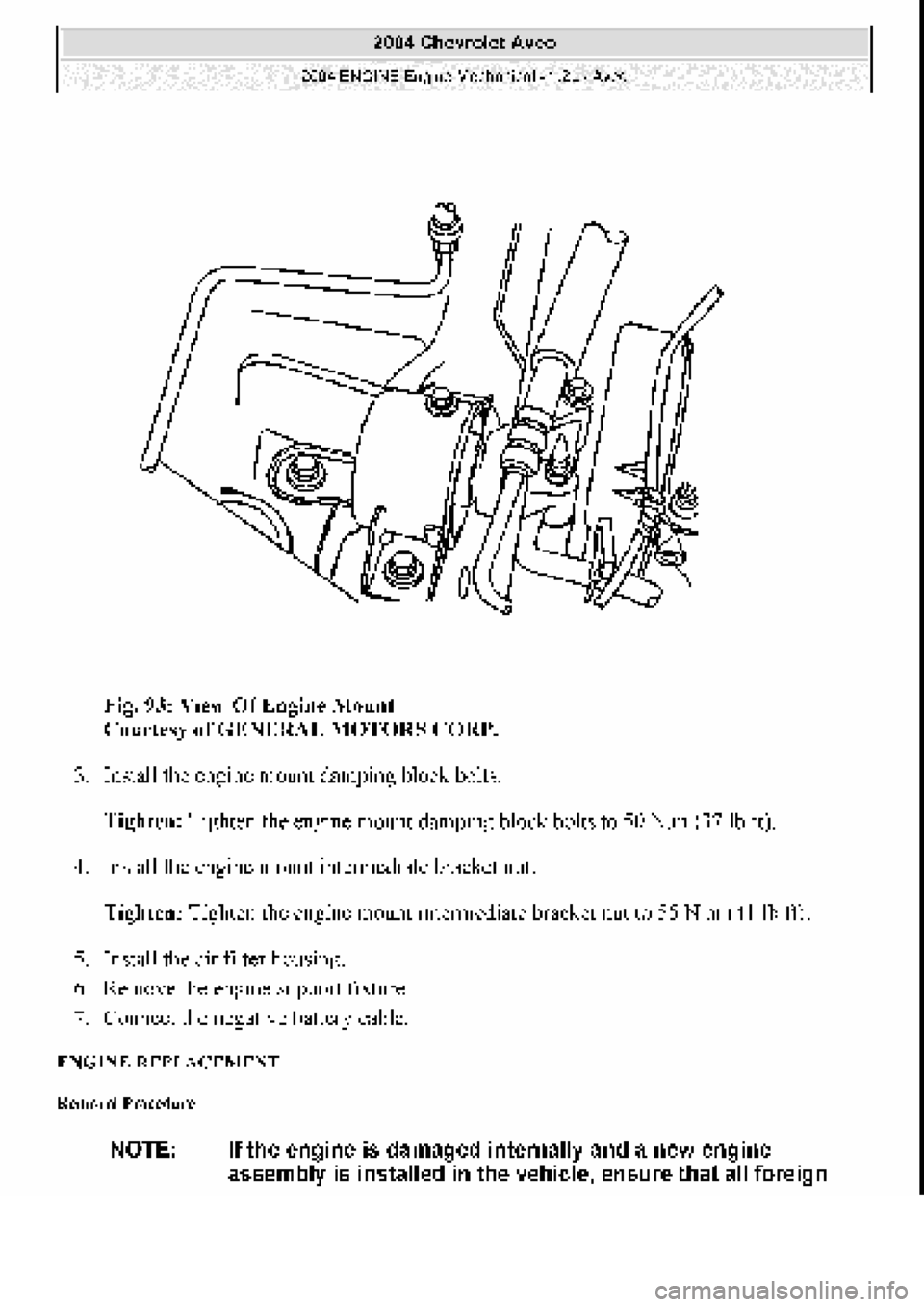 CHEVROLET AVEO 2002  Service Repair Manual 