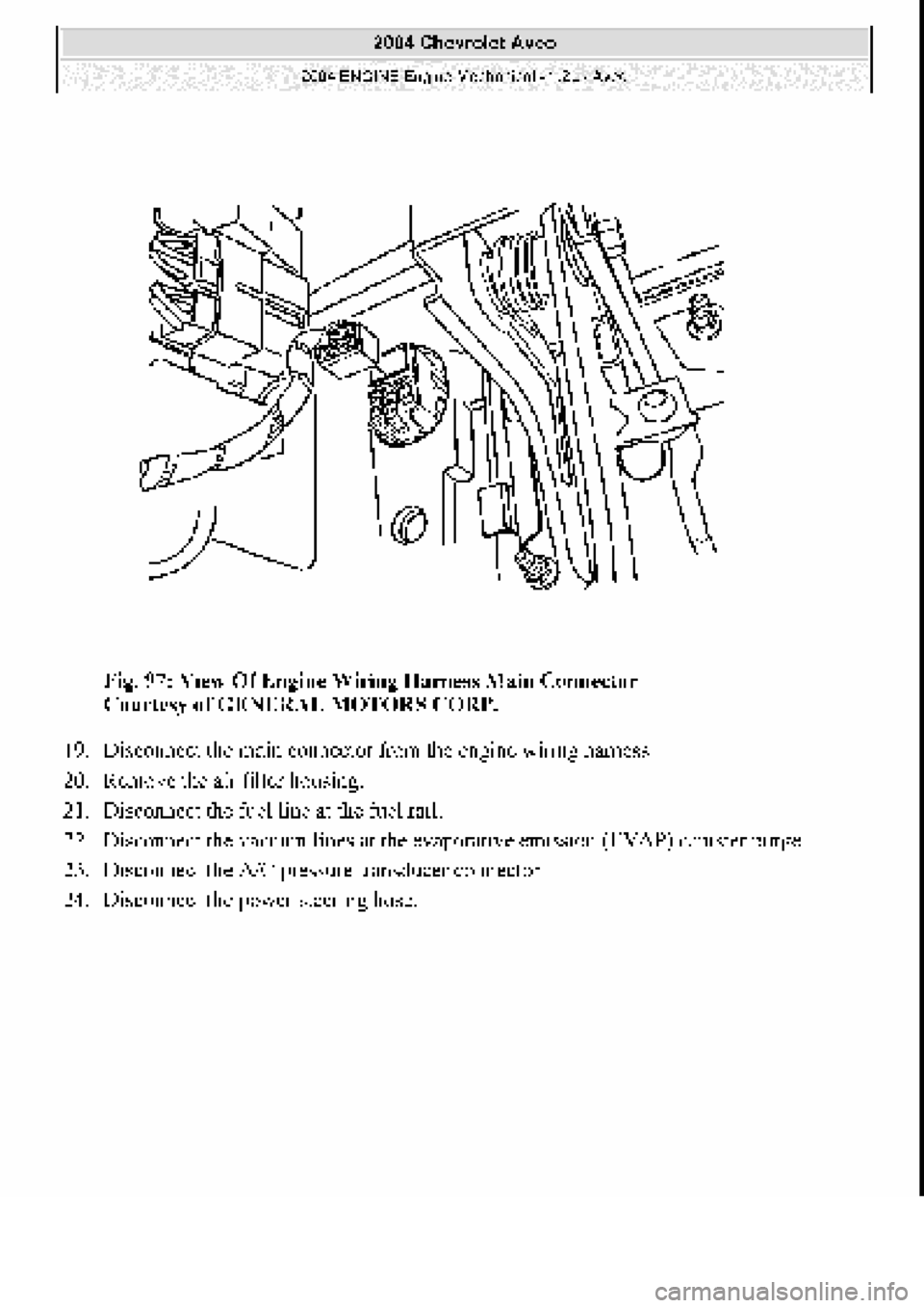 CHEVROLET AVEO 2002  Service Repair Manual 