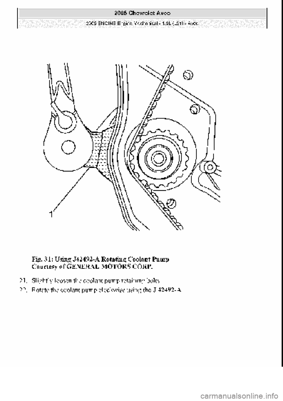 CHEVROLET AVEO 2002  Service Repair Manual 