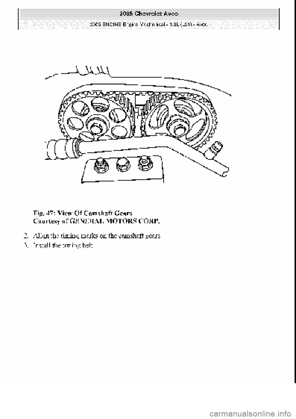 CHEVROLET AVEO 2002  Service Repair Manual 