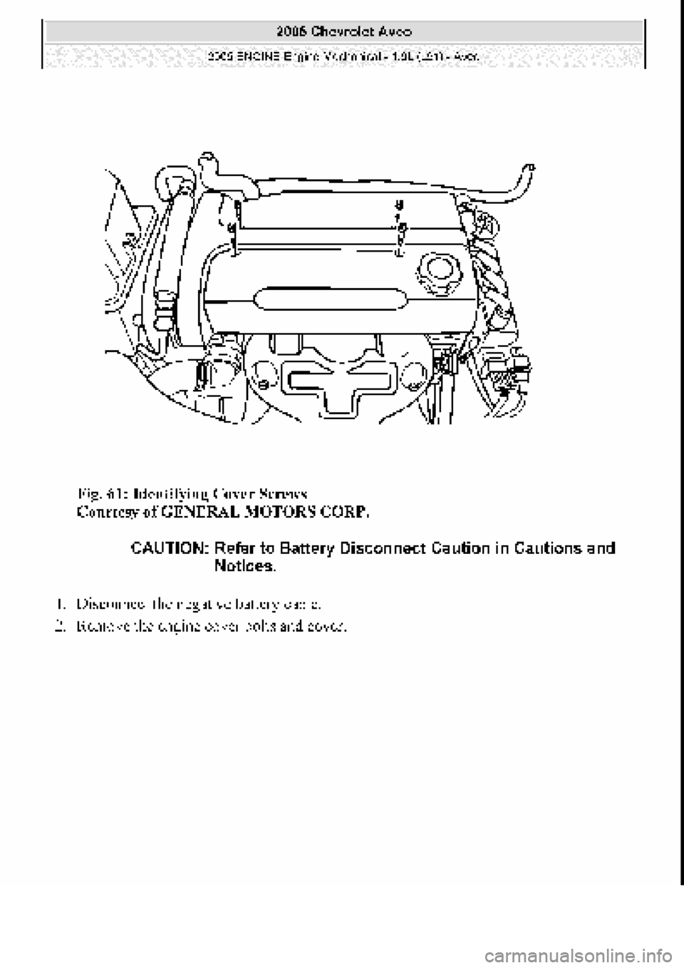 CHEVROLET AVEO 2002  Service Repair Manual 