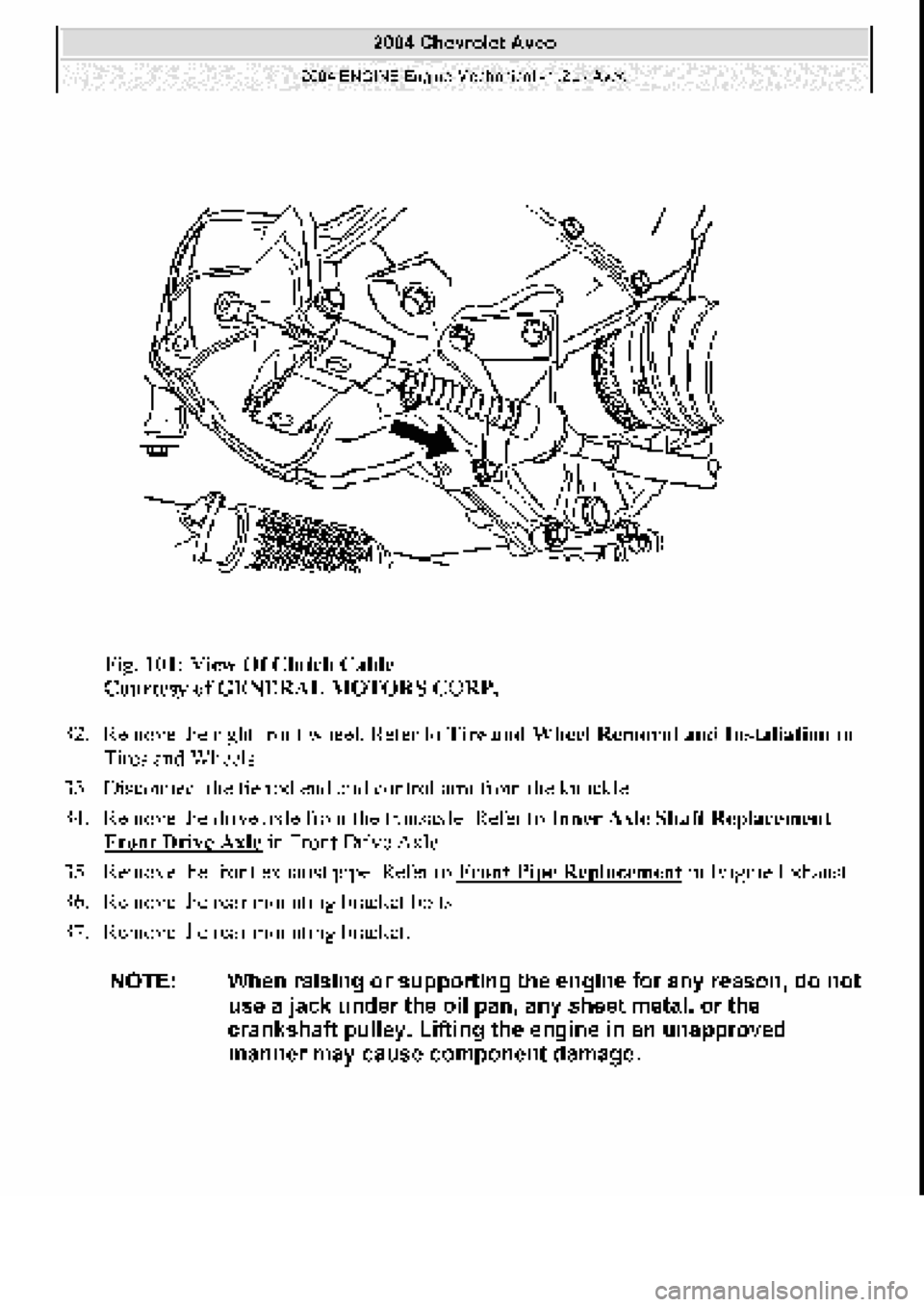 CHEVROLET AVEO 2002  Service Repair Manual 