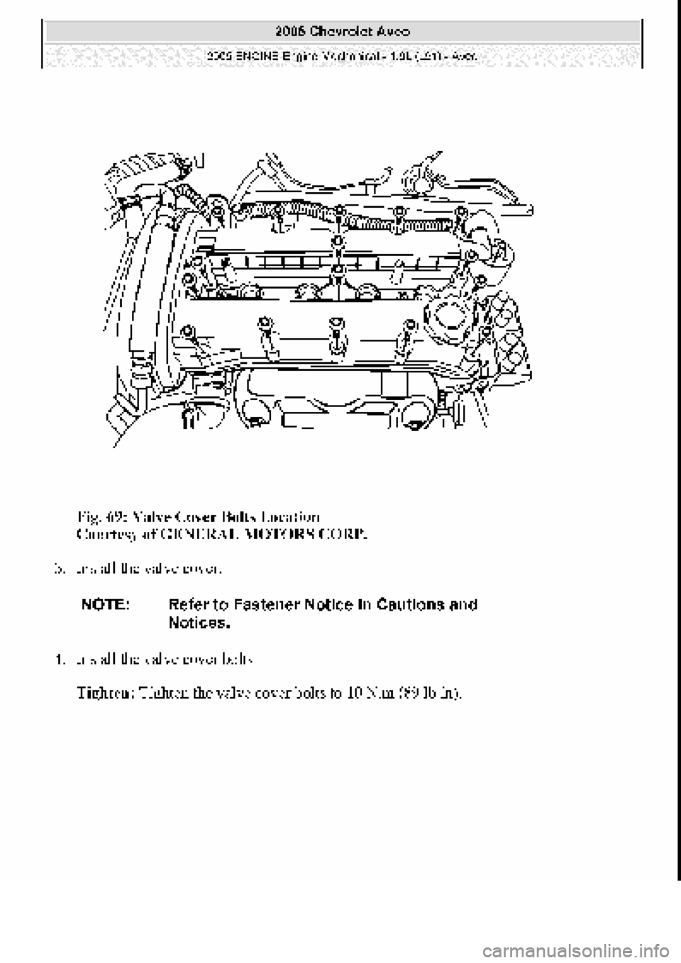 CHEVROLET AVEO 2002  Service Repair Manual 