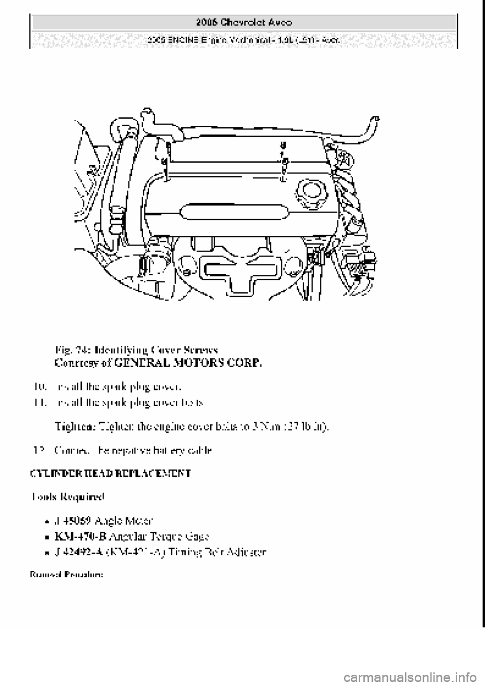 CHEVROLET AVEO 2002  Service Repair Manual 