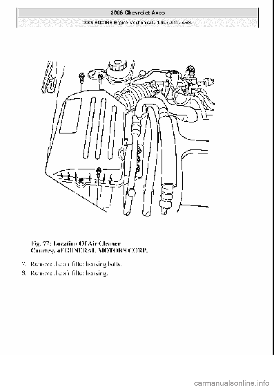 CHEVROLET AVEO 2002  Service Repair Manual 