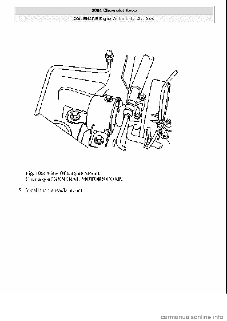 CHEVROLET AVEO 2002  Service Repair Manual 